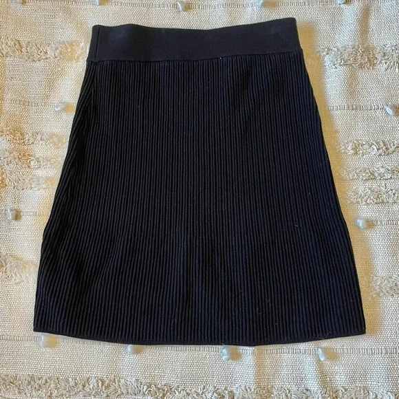 Intimately Free People Black Ribbed Knit Mini skirt x-small - Picture 7 of 7
